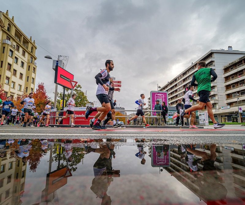 Participants in the Behobia race in San Sebastián