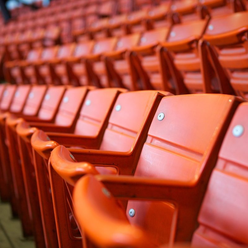 Seats in an auditorium ready for an event in Mallorca in December 2024