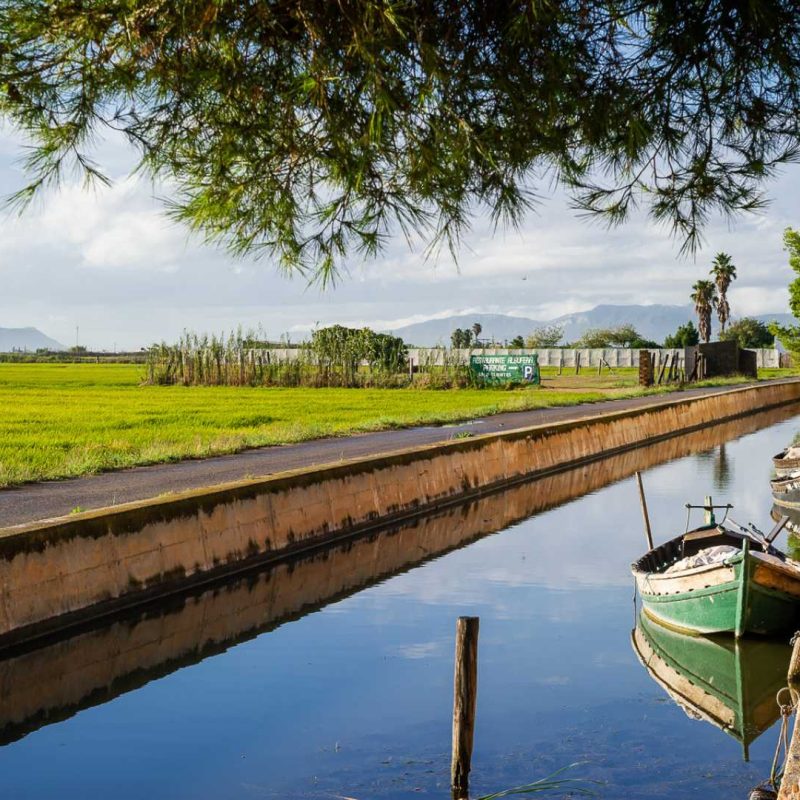 View of El Palmar village, a traditional town located within the Parque Natural de la Albufera