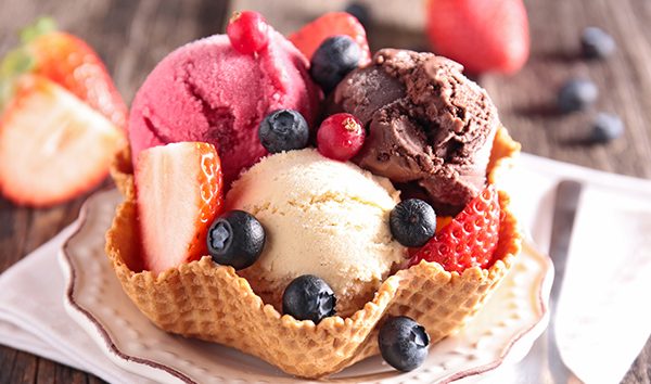 Delicious artisanal ice cream served in a crispy tulip-shaped waffle, one of the best in Palma de Mallorca
